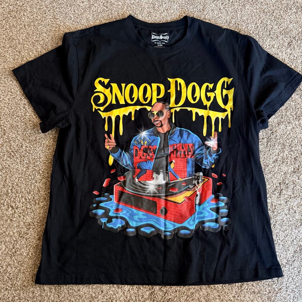 Dogg Supply Snoop Dogg Black Graphic T-Shirt Size XL